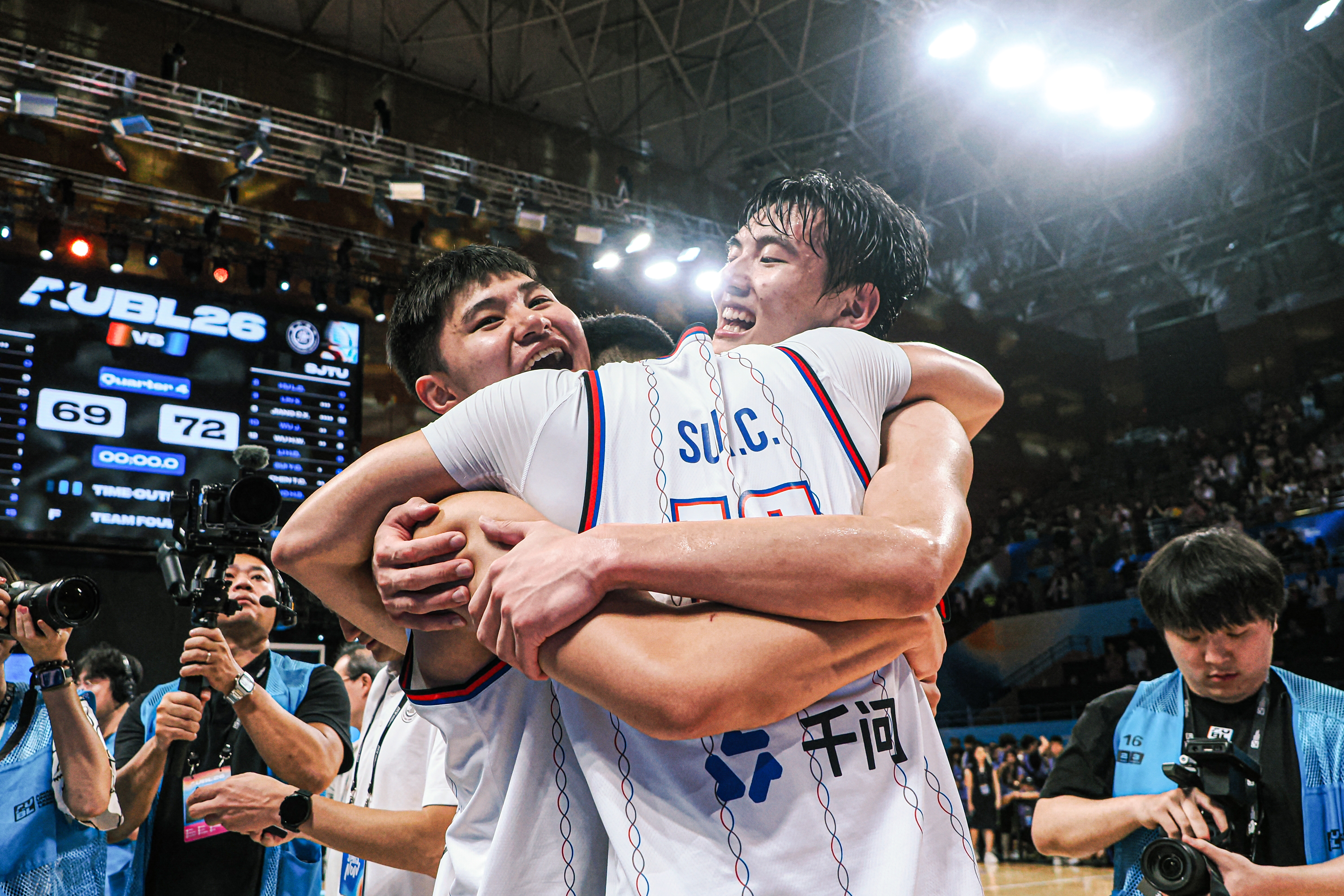 AUBL 2026 champions embrace after the final
